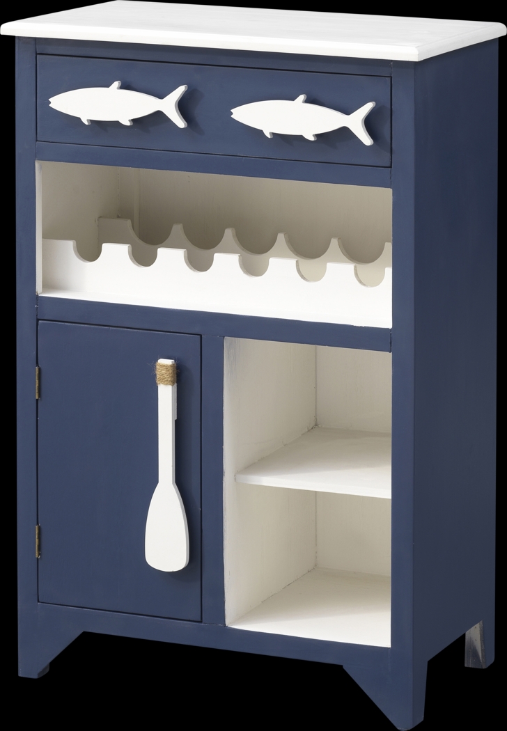 Raynale Blue Bar Cart - Thumbnail - Image 1