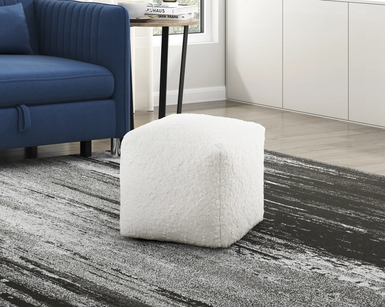 Raynia Off-White Pouf - Thumbnail - Image 2