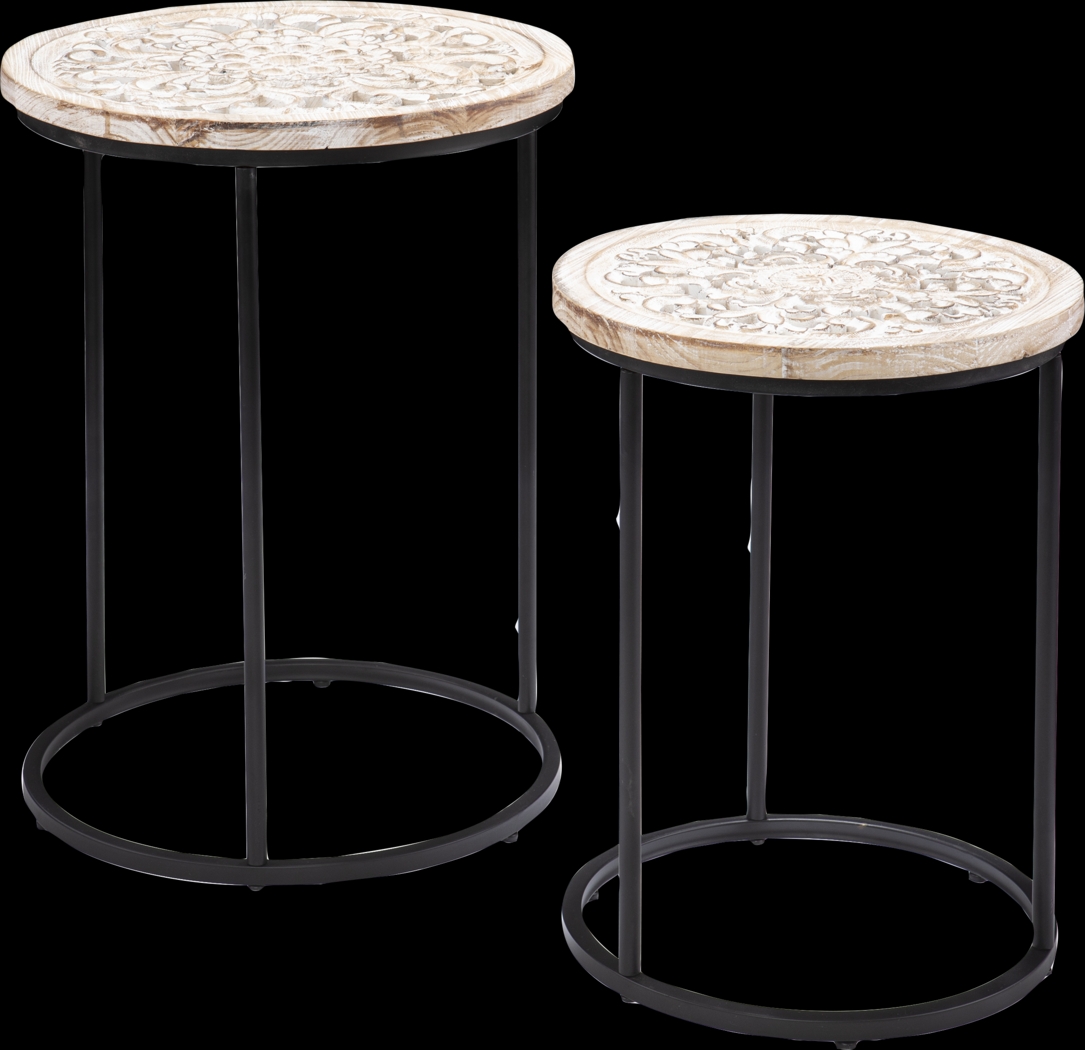 Readvill White Nesting Tables, Set of 2 - Thumbnail - Image 1