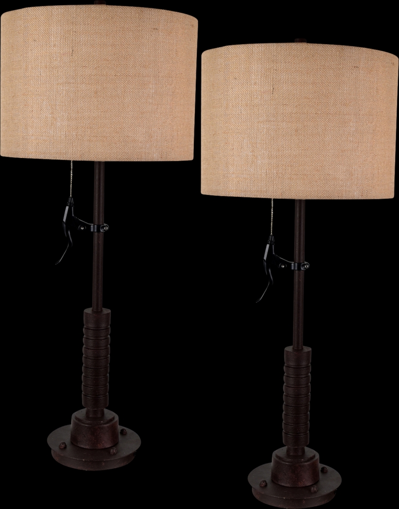 Reagan Run Rust Lamp, Set of 2 - Thumbnail - Image 1
