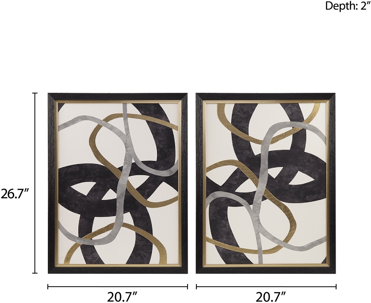 Reardon Black Artwork, Set of 2 - Thumbnail - Image 2