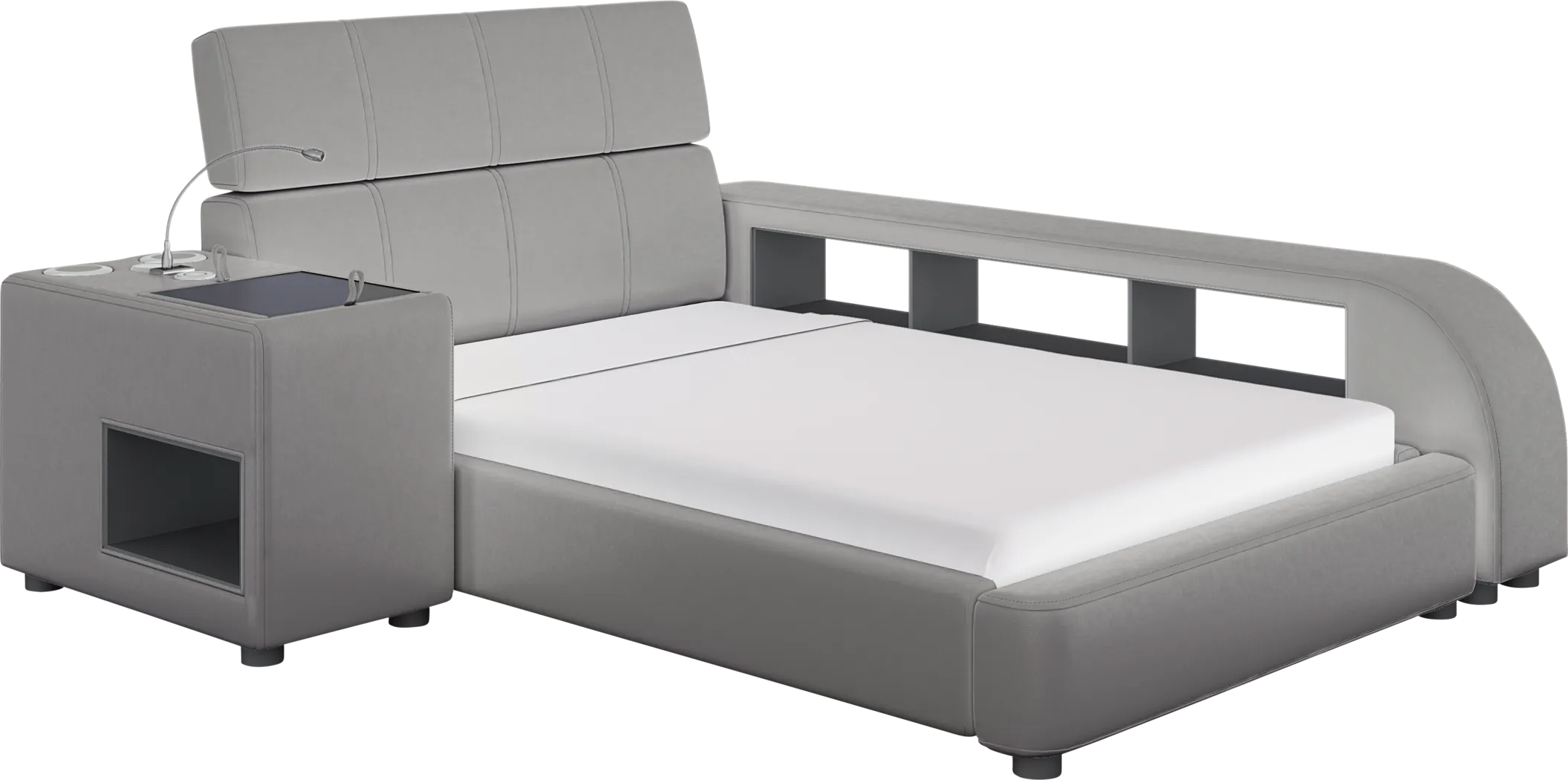 Kids reGen™ Recharged Gray 5 Pc Twin Bed with Nightstand and Bookcase - Thumbnail - Image 1