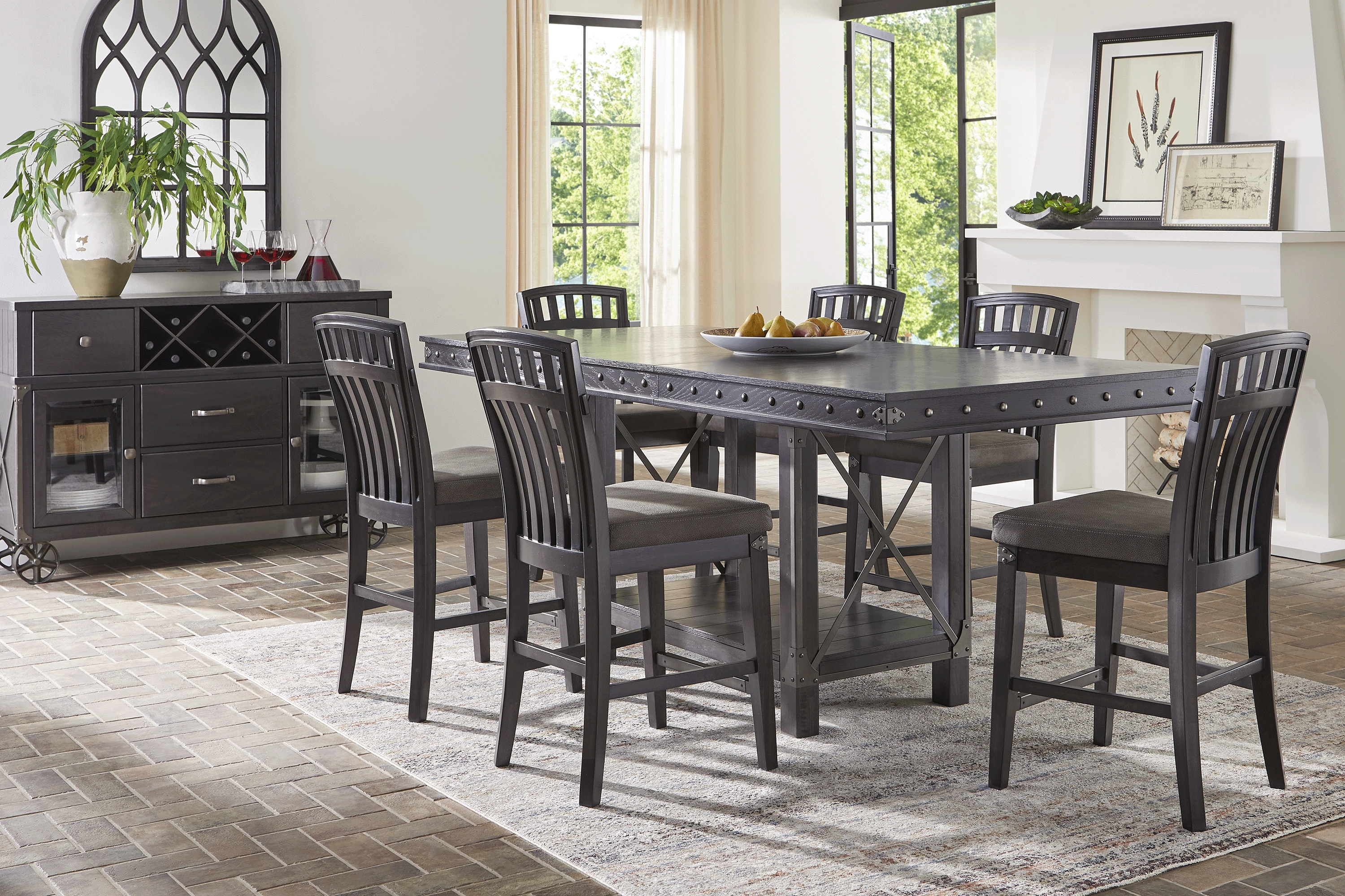 Red Hook Black 8 Pc Counter Height Dining Room - Thumbnail - Image 1