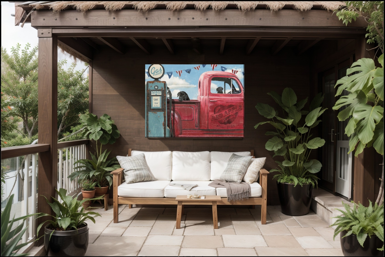 Red Truck Ride Outdoor/Indoor Wall Art - Thumbnail - Image 2