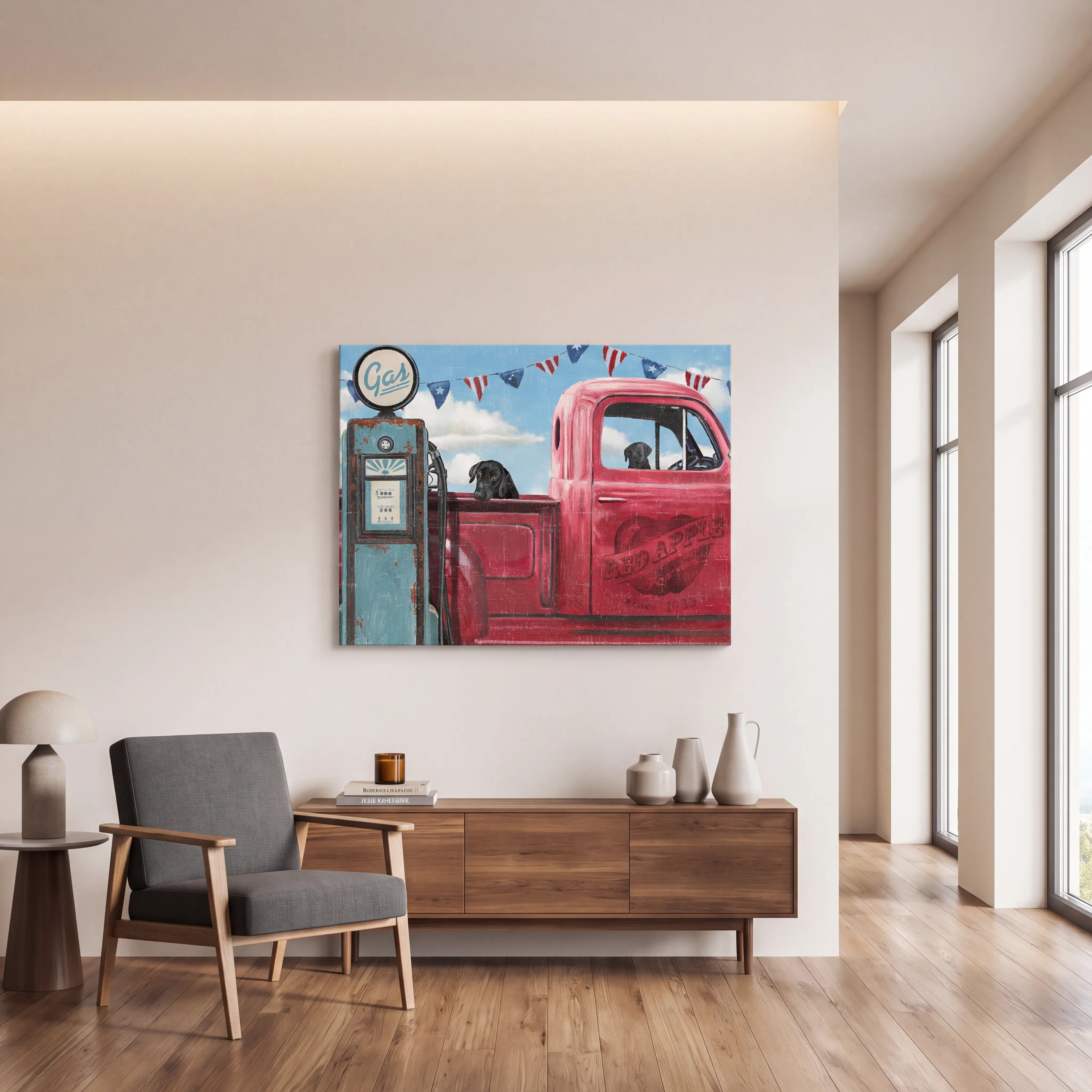 Red Truck Ride Outdoor/Indoor Wall Art - Thumbnail - Image 3