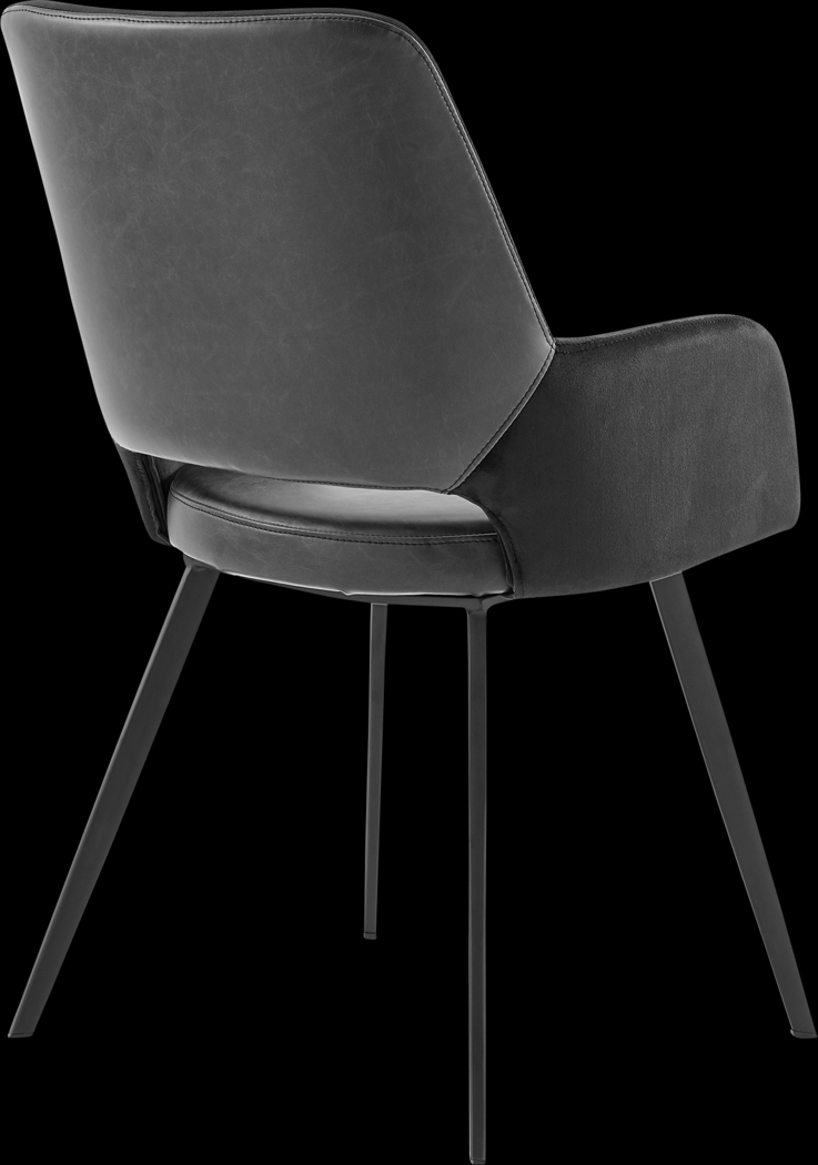 Reder Black Arm Chair - Thumbnail - Image 2