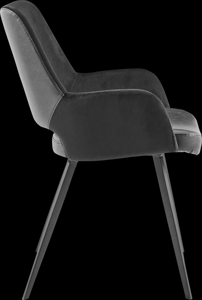 Reder Black Arm Chair - Thumbnail - Image 3