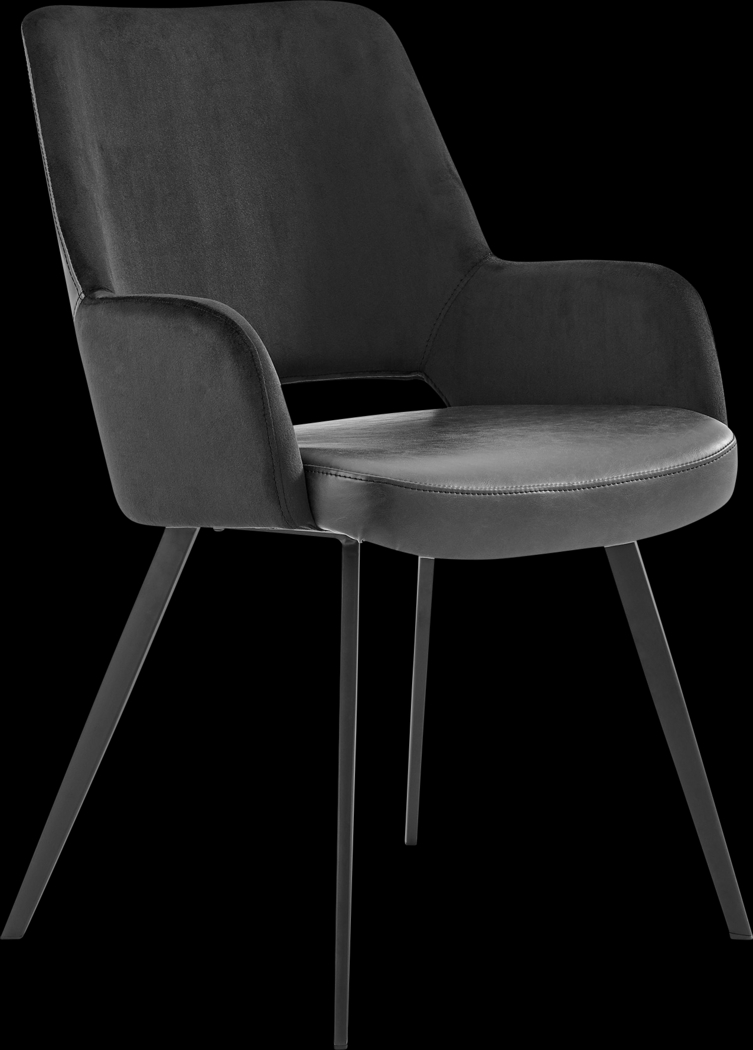 Reder Black Arm Chair - Thumbnail - Image 1