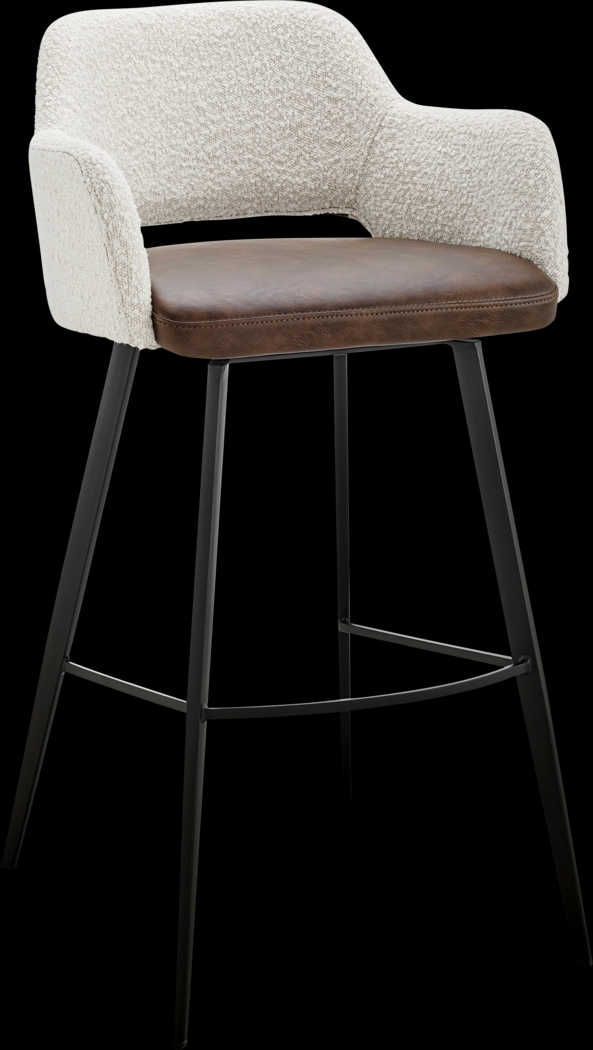 Reder Ivory Swivel Bar Stool - Thumbnail - Image 1