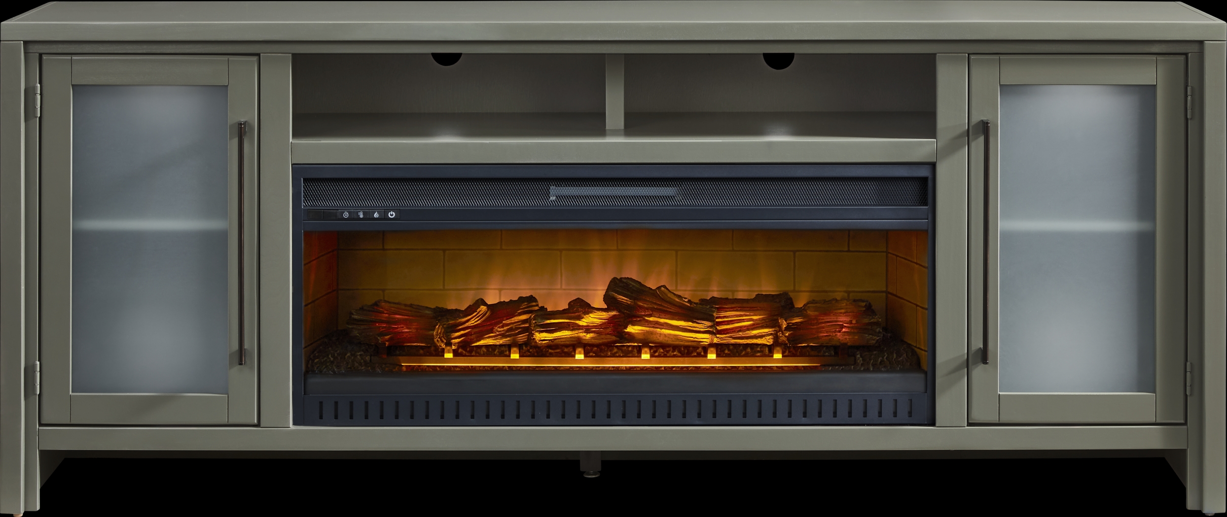 Redmond Sage 80 in. Console with Electric Log Fireplace - Thumbnail - Image 1