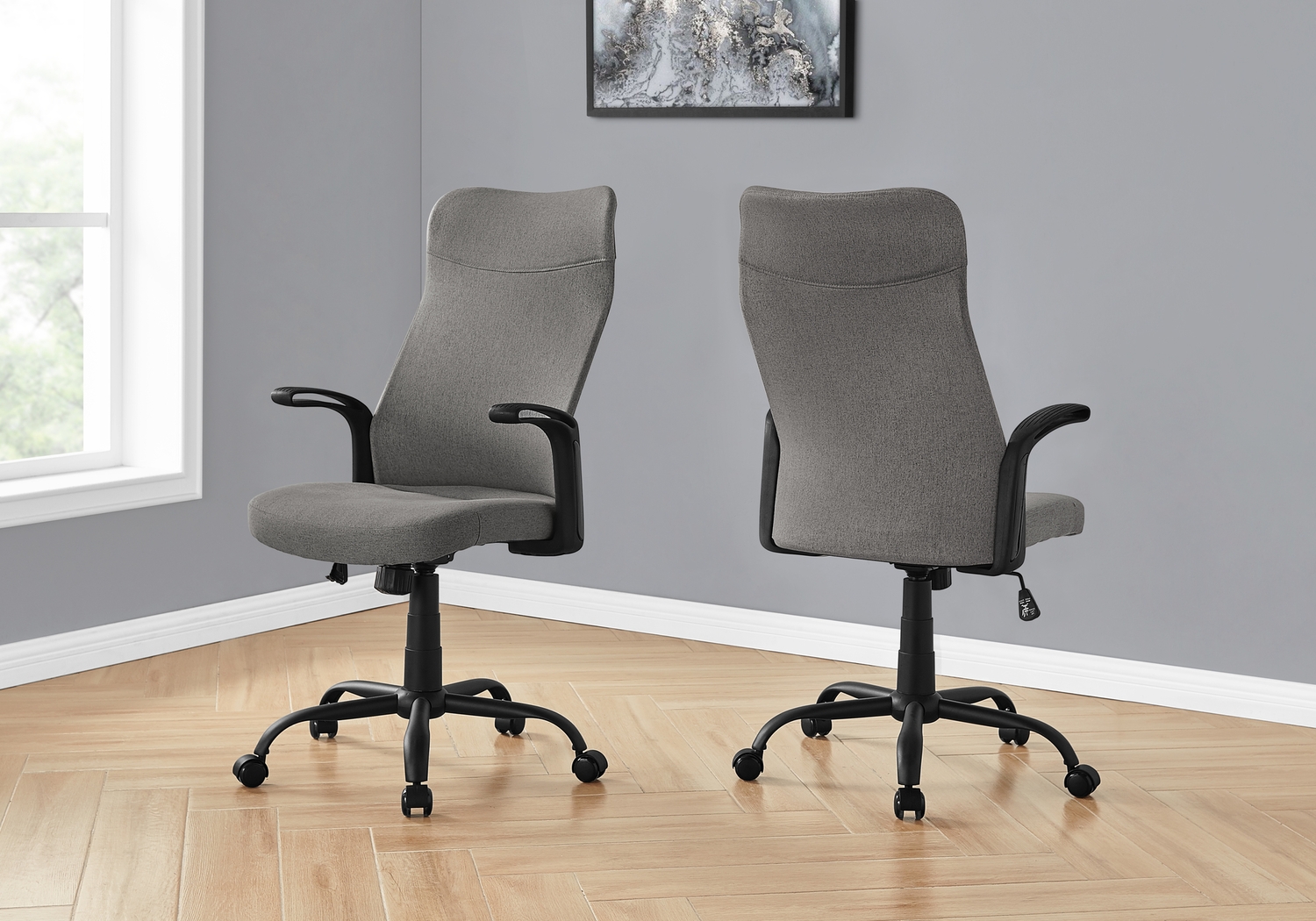 Redona Dark Gray Office Chair - Thumbnail - Image 2