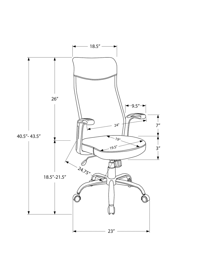 Redona Gray Office Chair - Thumbnail - Image 11
