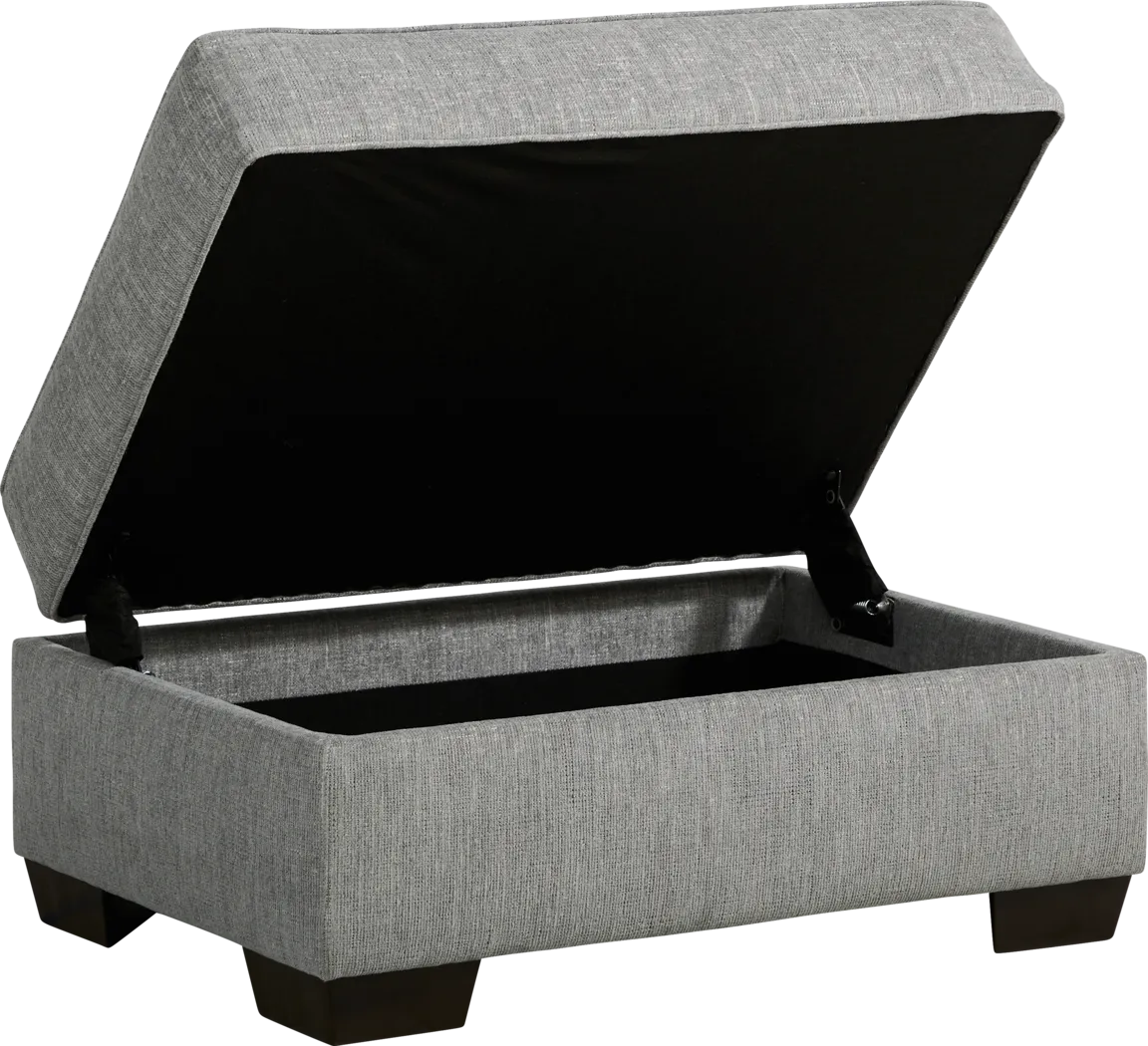 Redwood Park Gray Storage Ottoman - Thumbnail - Image 3