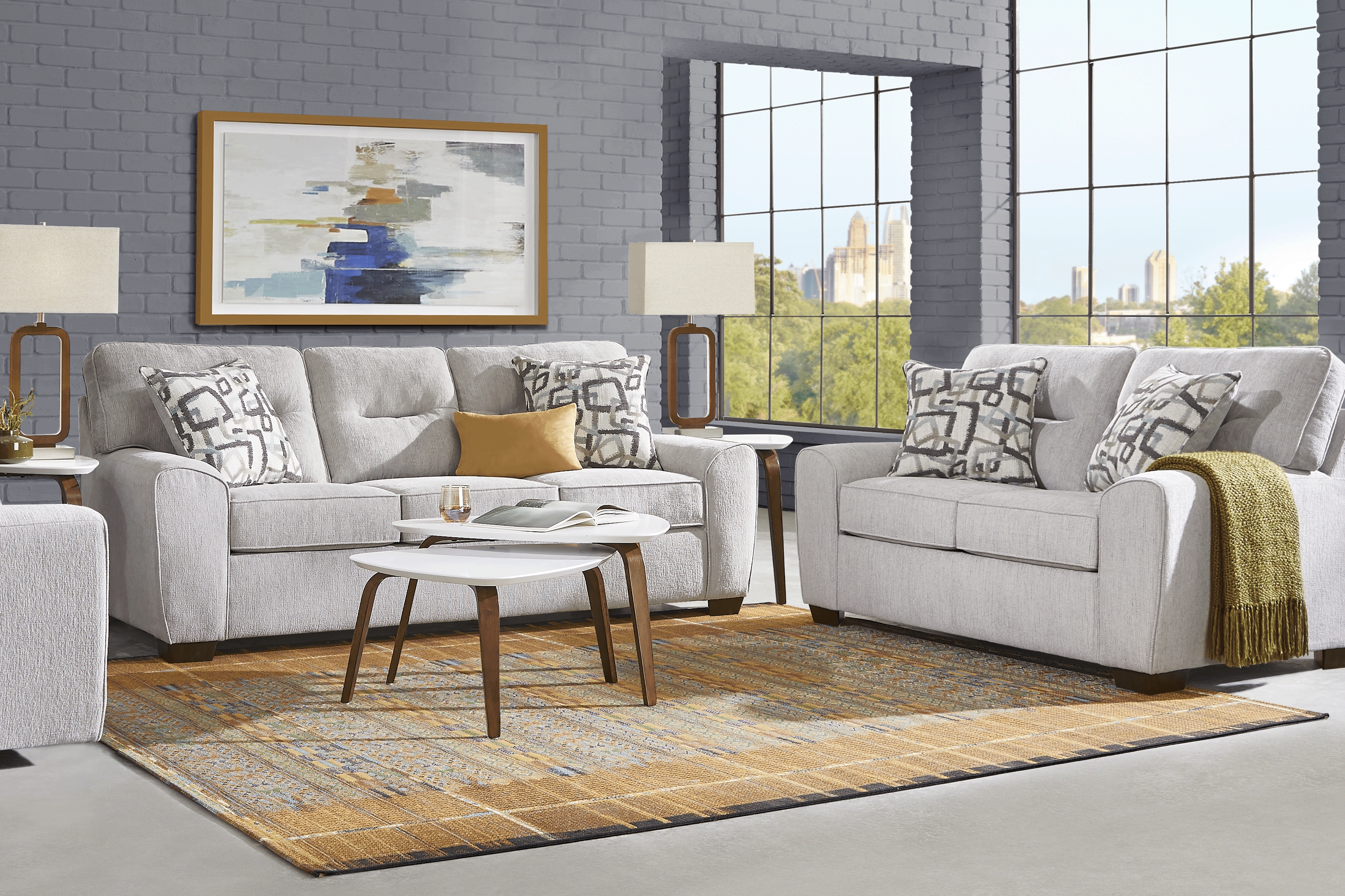 Redwood Park Smoke 7 Pc Living Room - Thumbnail - Image 1