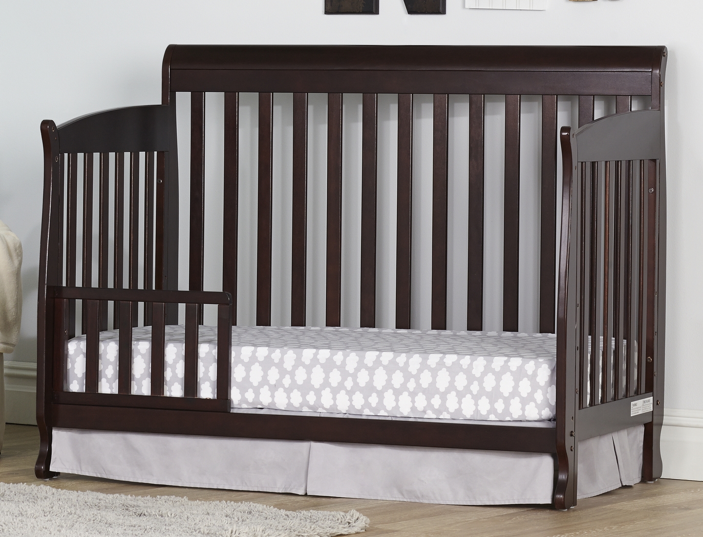 Reena Espresso Convertible Crib with Toddler Rail - Thumbnail - Image 6
