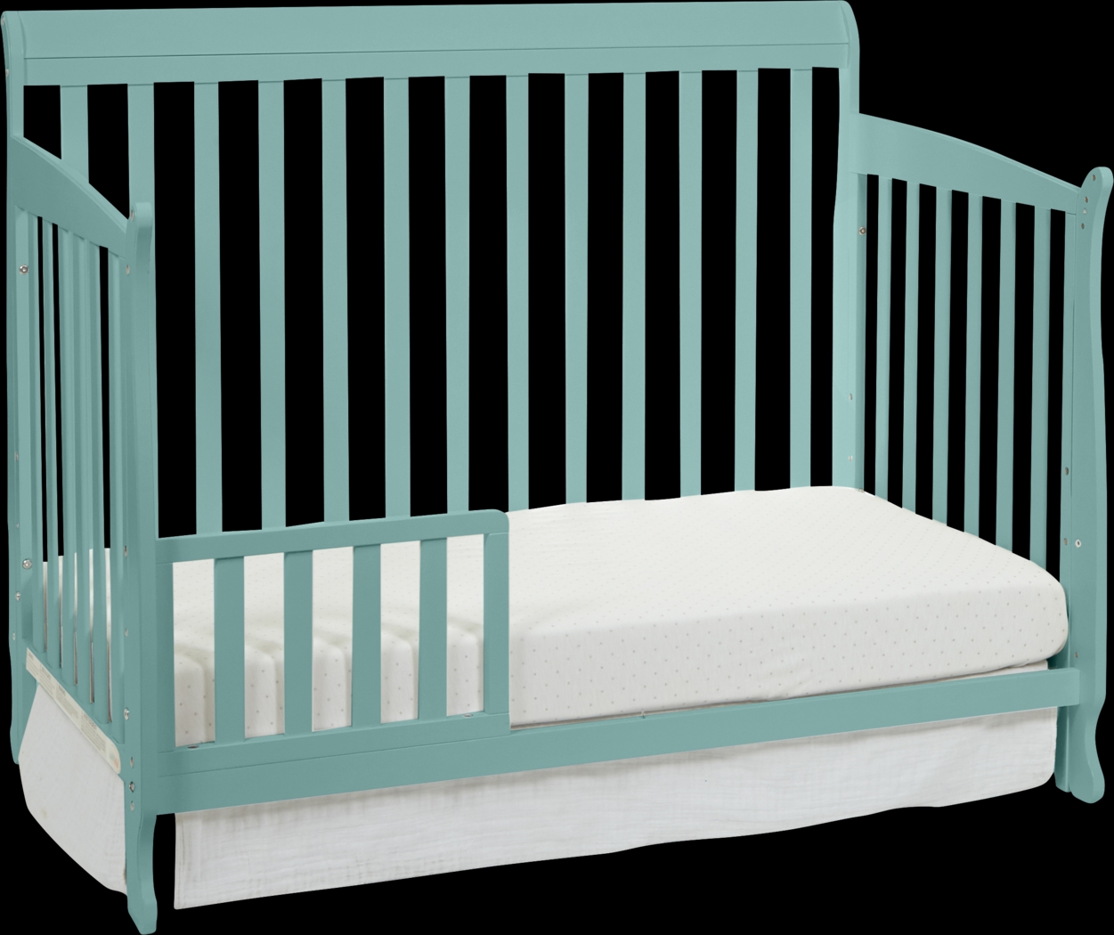 Reena Turquoise Convertible Crib with Toddler Rail - Thumbnail - Image 4