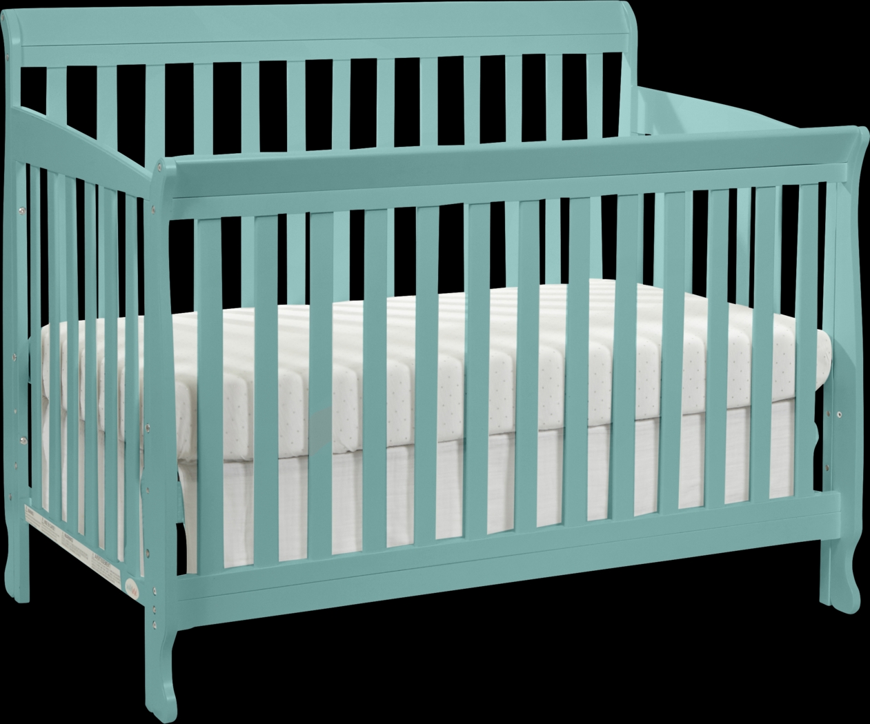 Reena Turquoise Convertible Crib with Toddler Rail - Thumbnail - Image 1