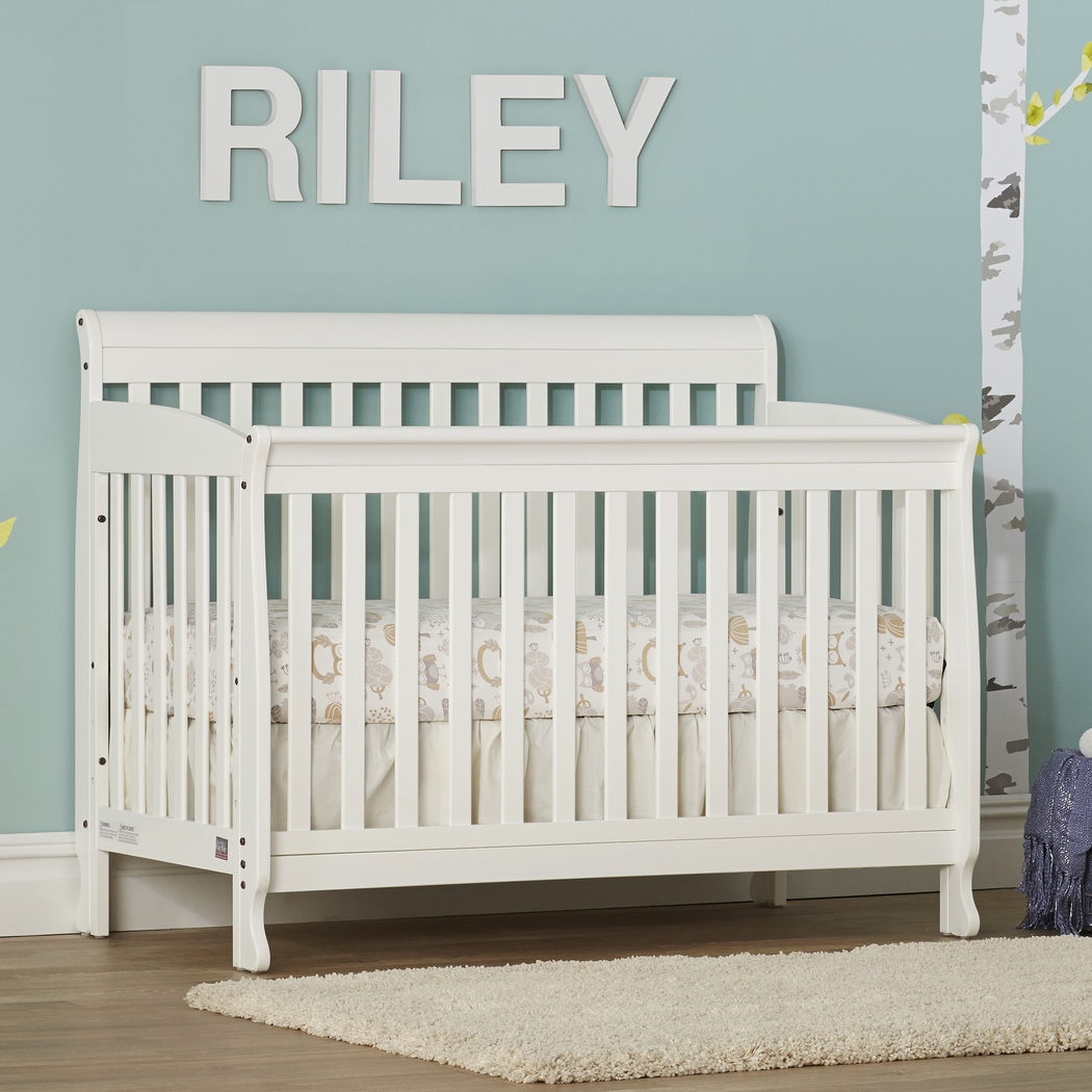 Reena White Convertible Crib with Toddler Rail - Thumbnail - Image 4