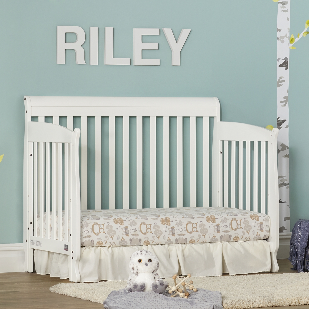 Reena White Convertible Crib with Toddler Rail - Thumbnail - Image 5