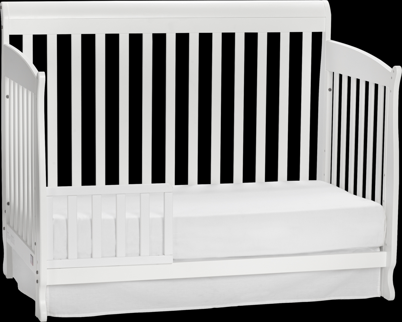 Reena White Convertible Crib with Toddler Rail - Thumbnail - Image 8