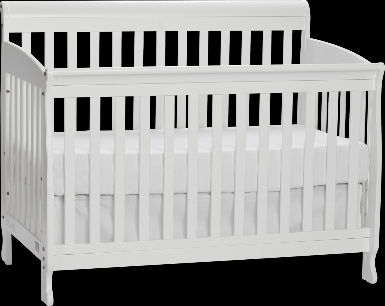 Reena White Convertible Crib with Toddler Rail - Thumbnail - Image 1