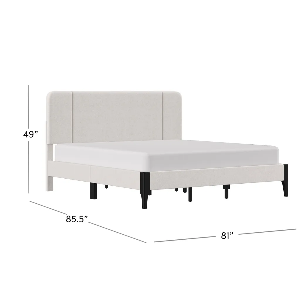 Reesha Beige King Bed - Thumbnail - Image 6