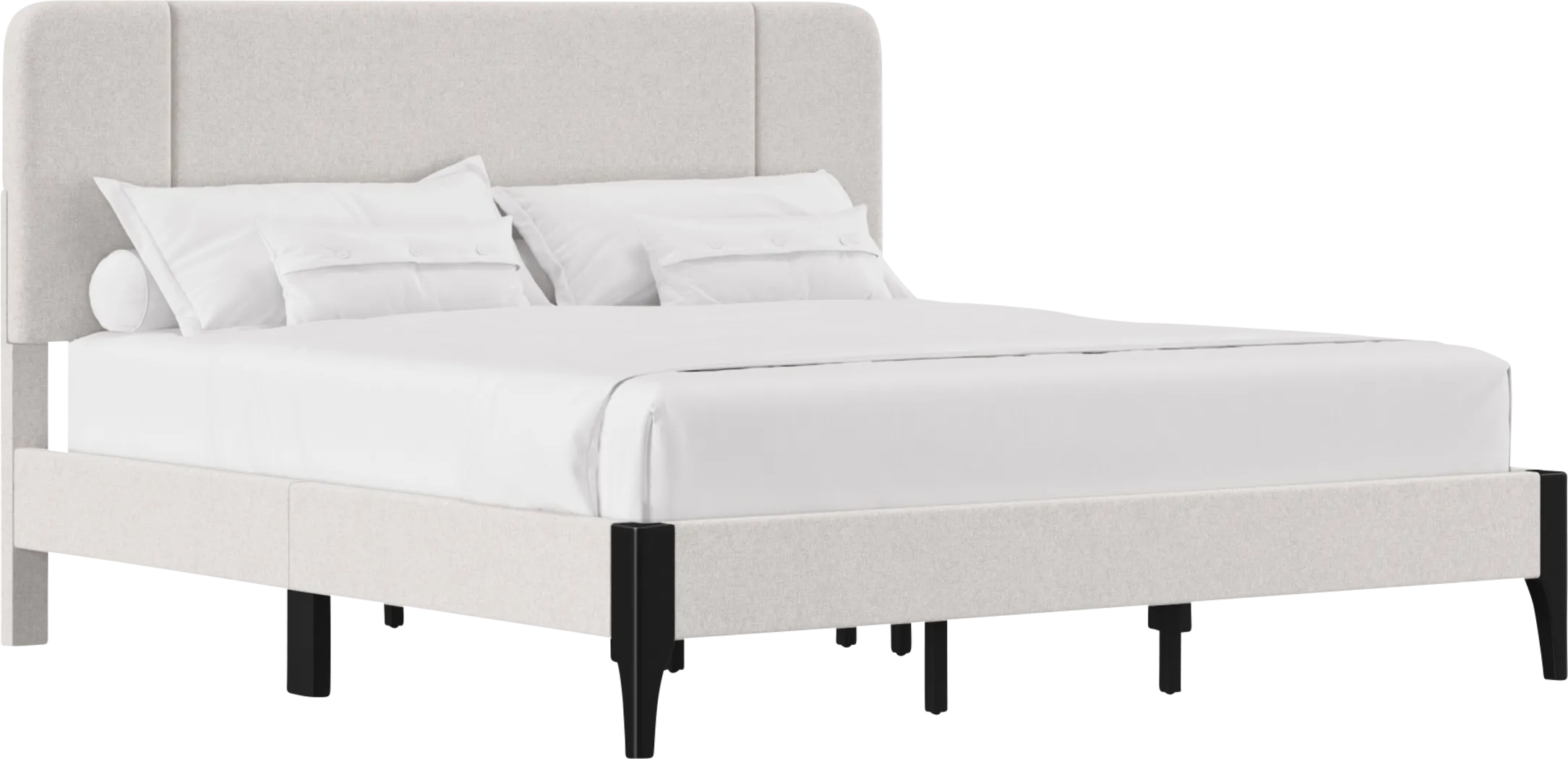 Reesha Beige King Bed - Thumbnail - Image 1