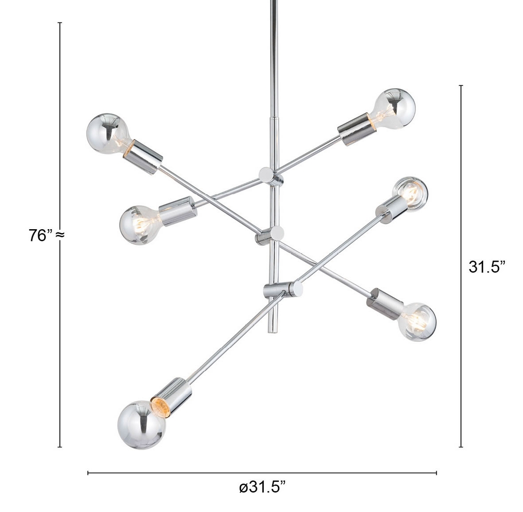 Refugio Cove Chrome Chandelier - Thumbnail - Image 6