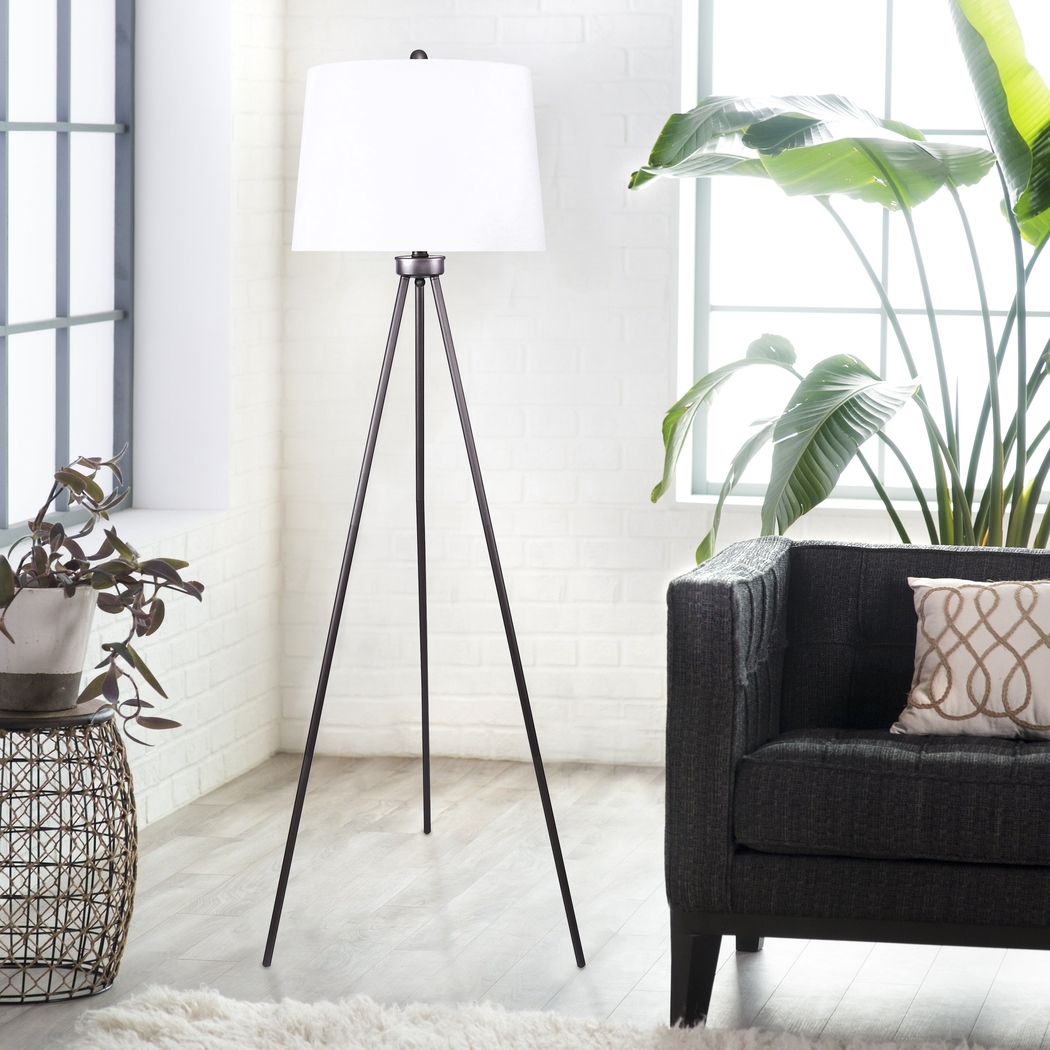 Regent Shores Gray Floor Lamp - Thumbnail - Image 6