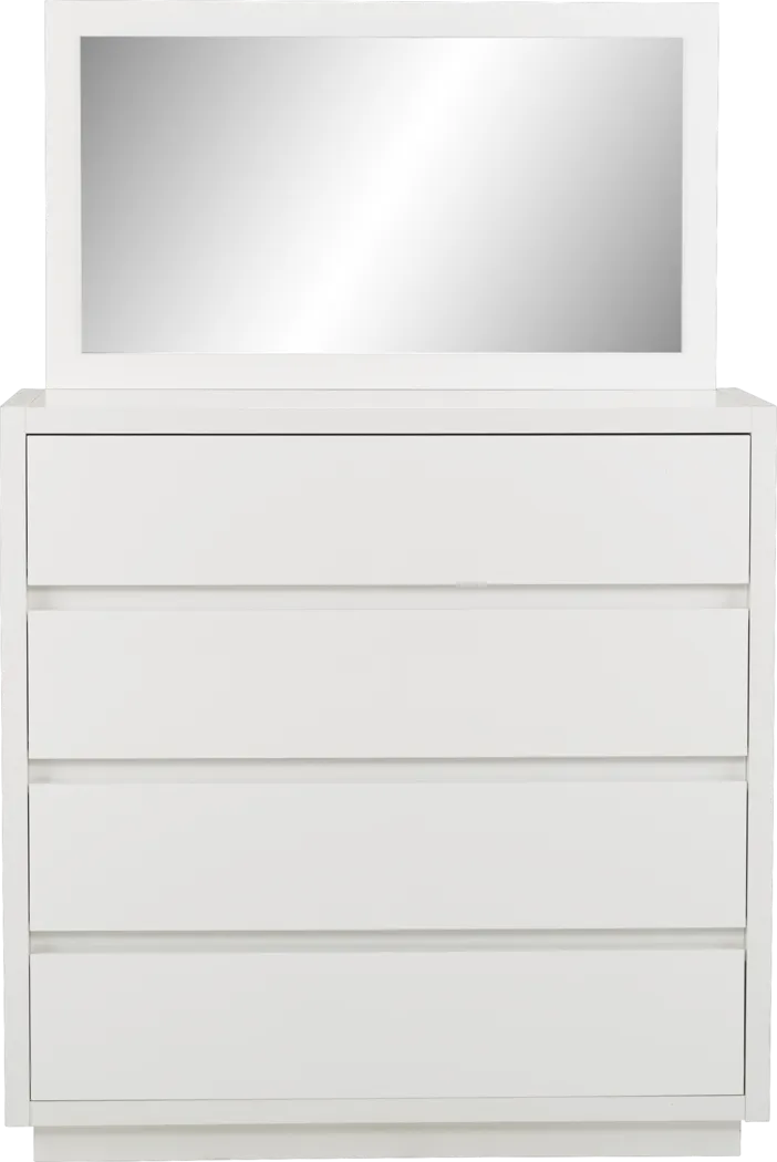 Reino White Dresser & Mirror - Thumbnail - Image 1