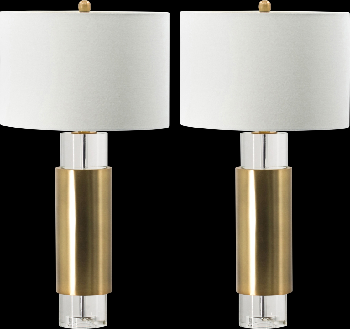 Reisling Grove Gold Table Lamps, Set of 2 - Thumbnail - Image 1