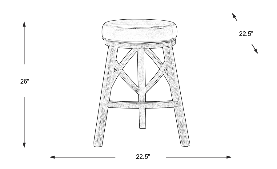 Dimension Image. Please refer to the Dimension Tab on this page for dimension details.