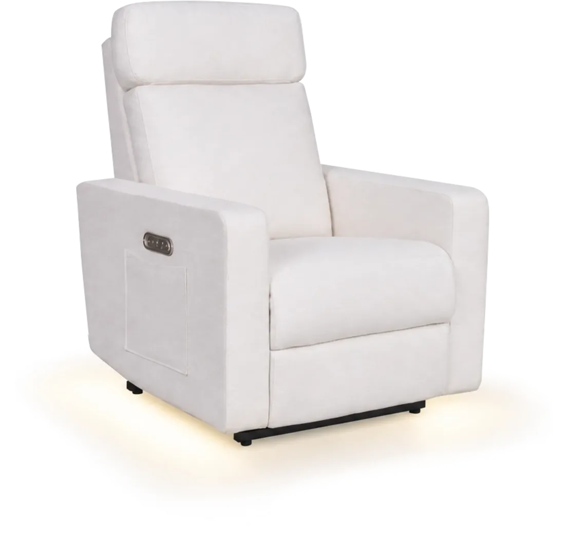 Relaxation Rocker White Auto Glider Recliner - Thumbnail - Image 2