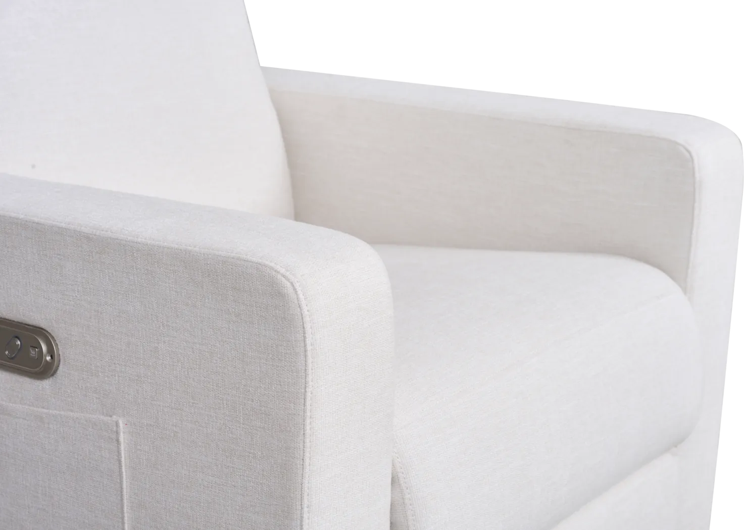 Relaxation Rocker White Auto Glider Recliner - Image 10