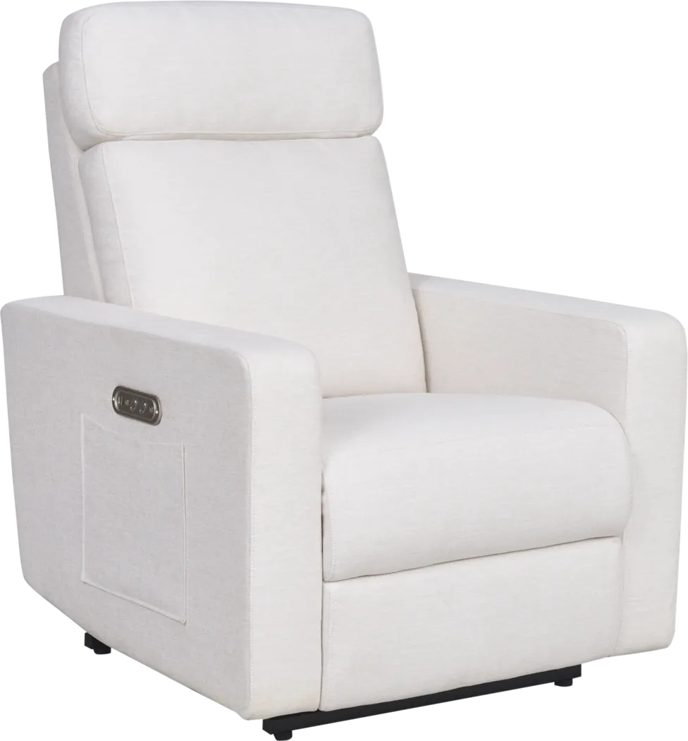 Relaxation Rocker White Auto Glider Recliner - Thumbnail - Image 4