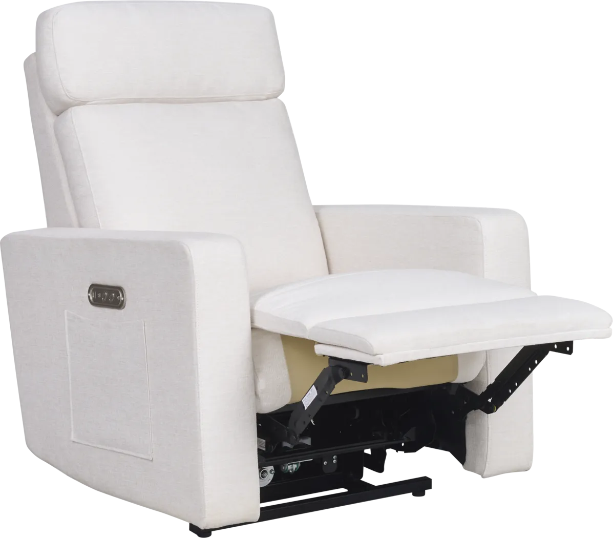 Relaxation Rocker White Auto Glider Recliner - Image 5