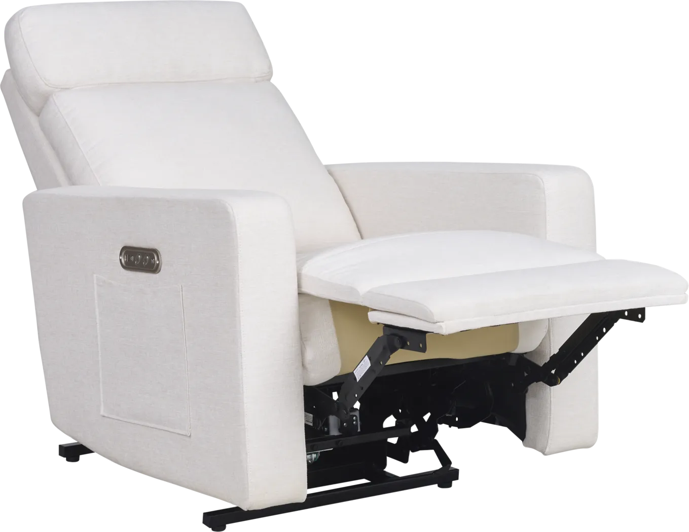 Relaxation Rocker White Auto Glider Recliner - Image 6