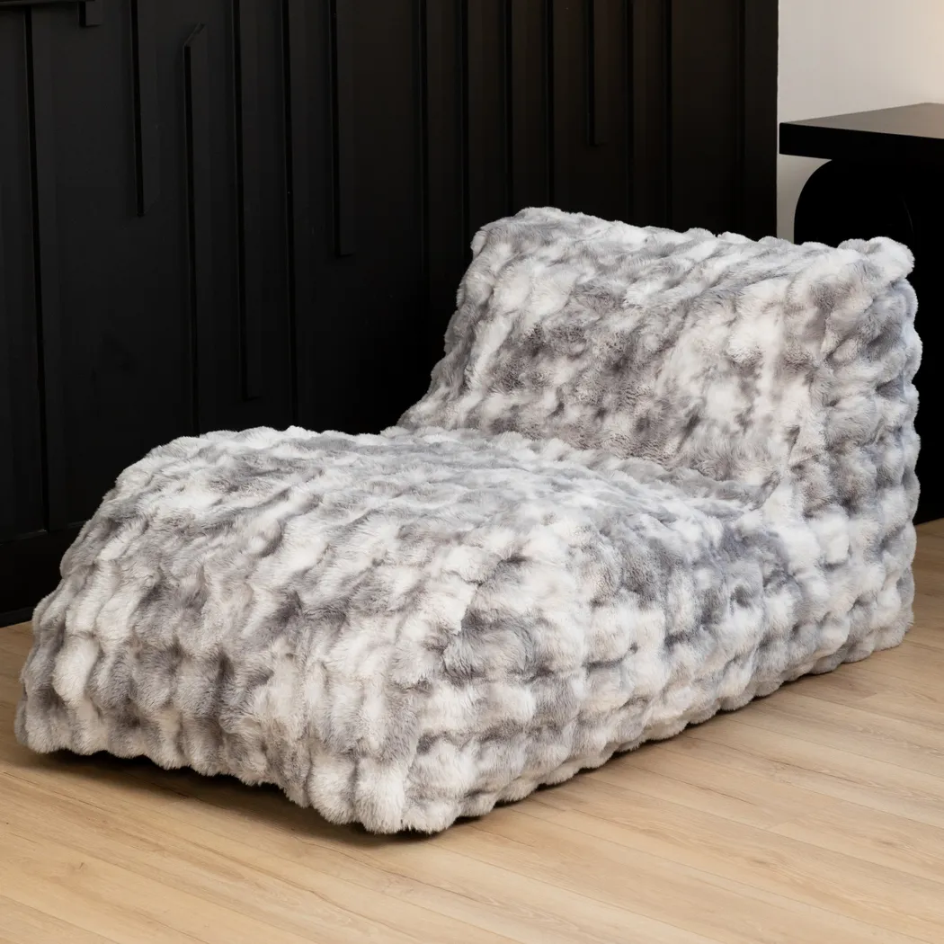 Relaxer Gray Bean Bag Lounger - Thumbnail - Image 2