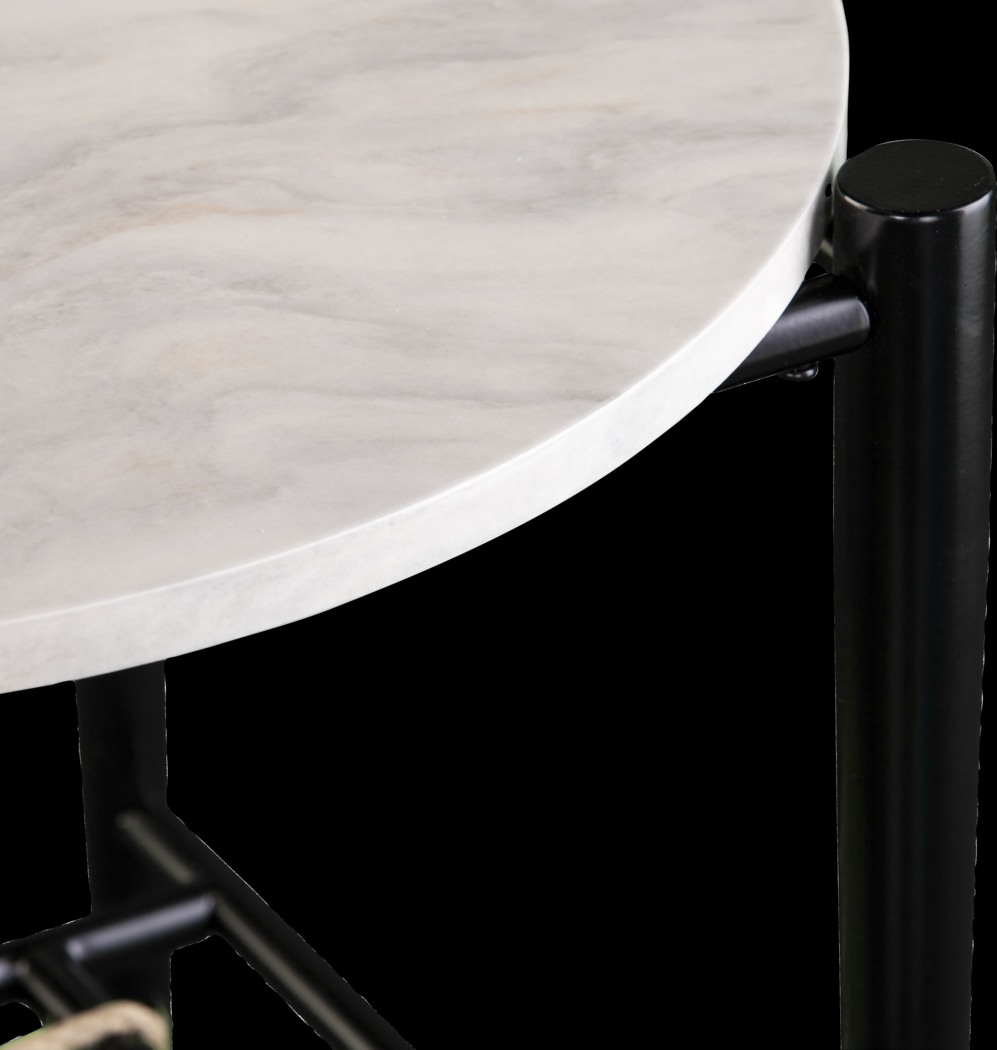 Relckin White End Table - Thumbnail - Image 2