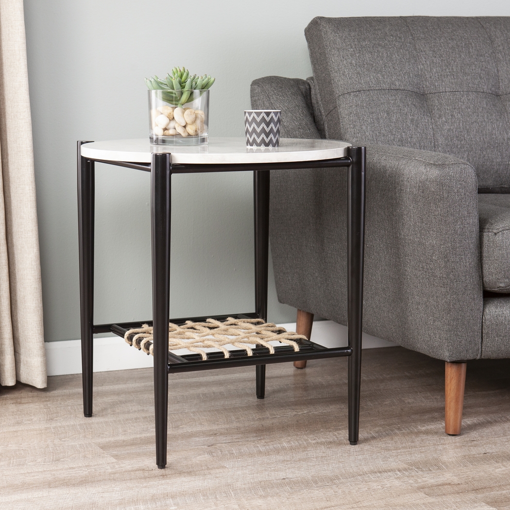 Relckin White End Table - Thumbnail - Image 3