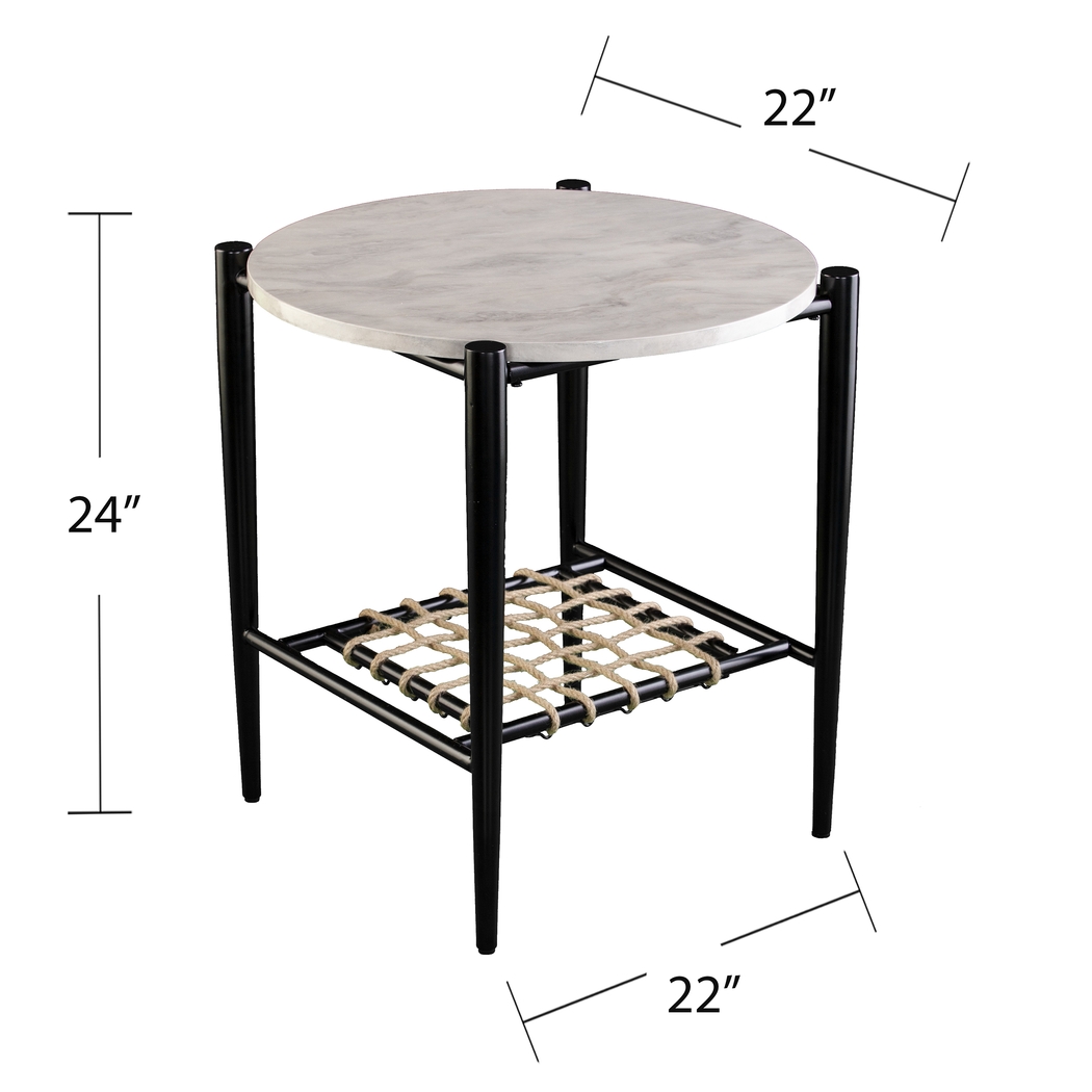 Relckin White End Table - Thumbnail - Image 4