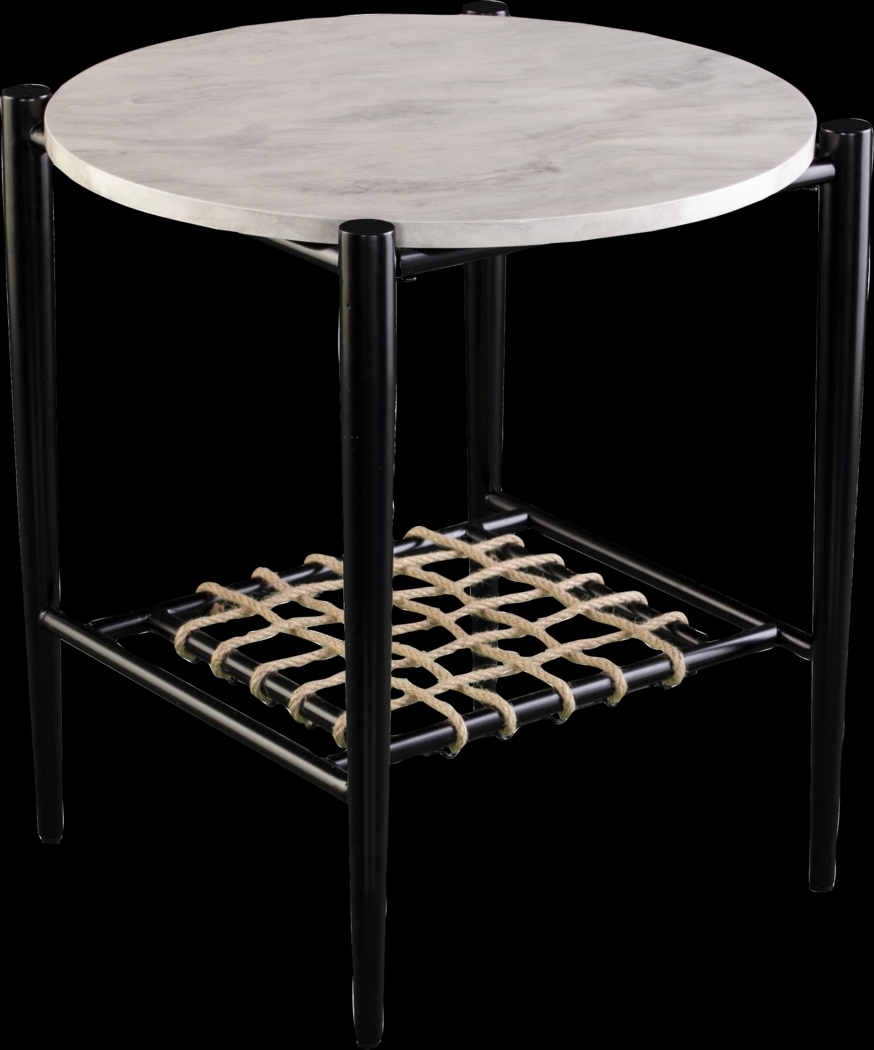 Relckin White End Table - Thumbnail - Image 1