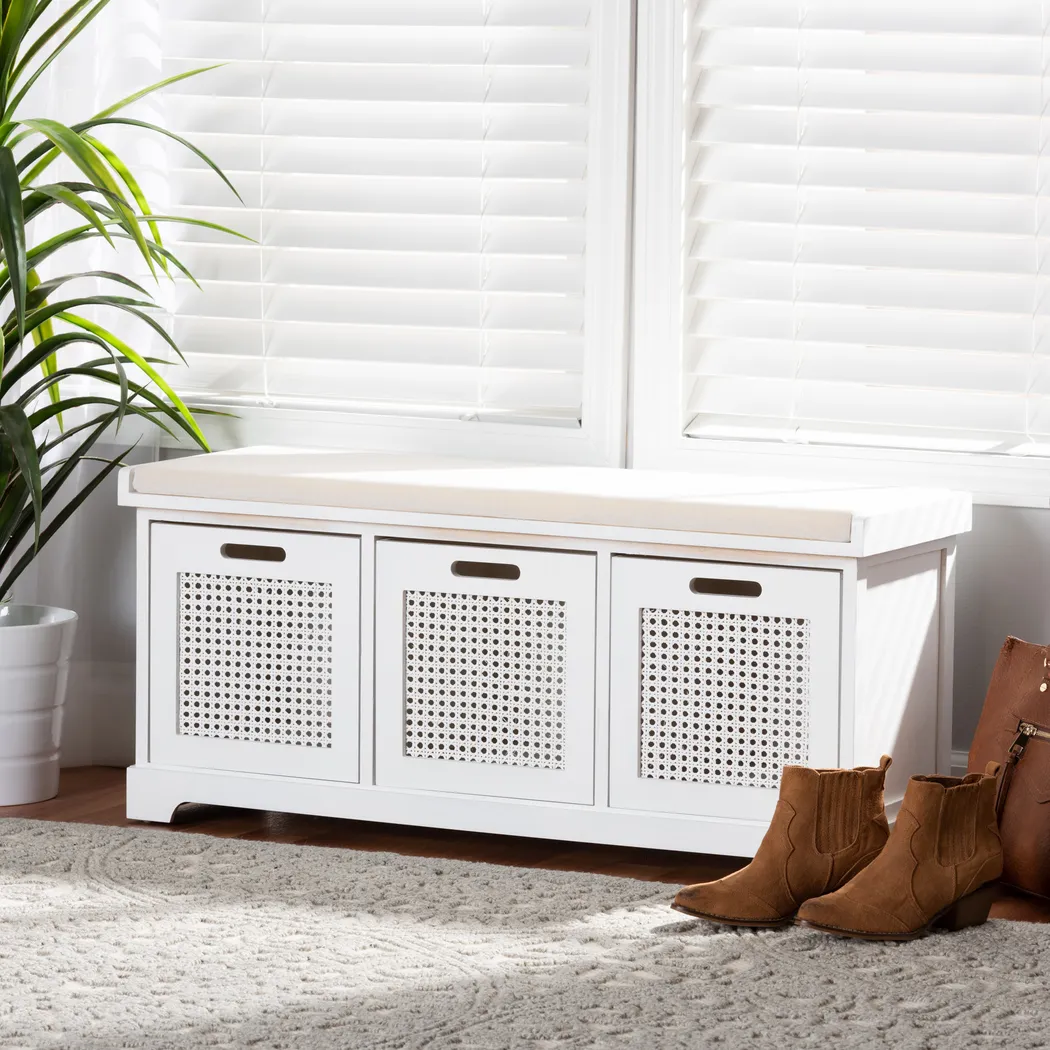 Reltor White Accent Bench - Thumbnail - Image 6
