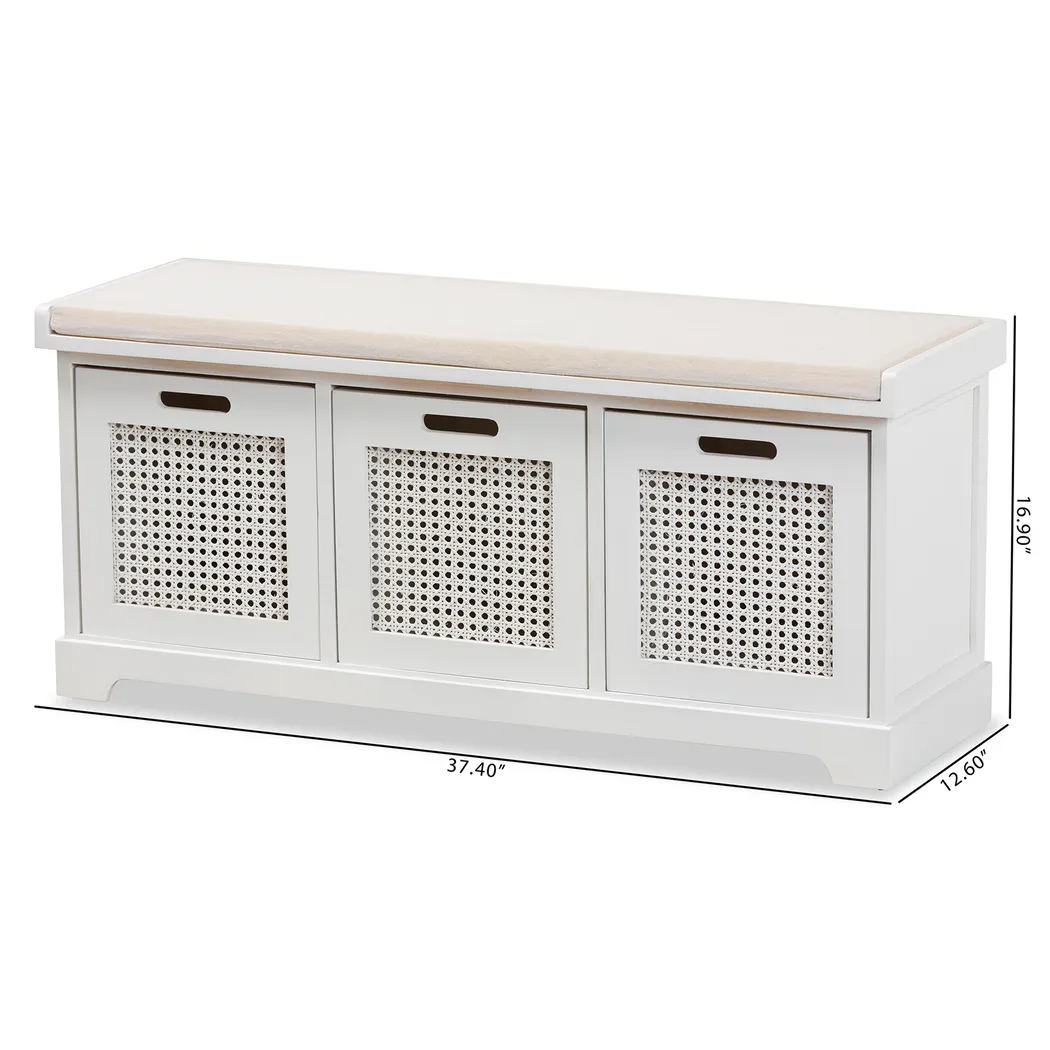 Reltor White Accent Bench - Thumbnail - Image 7