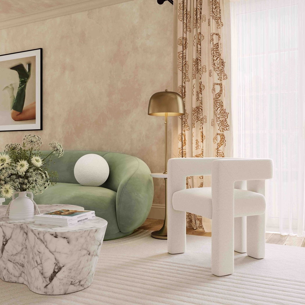 Remagen White Accent Chair - Thumbnail - Image 2