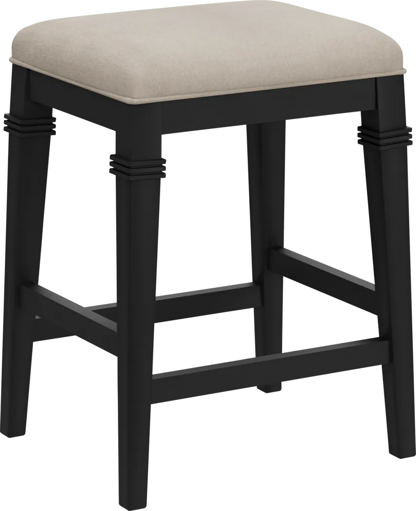 Rembles Black Counter Height Stool - Thumbnail - Image 1