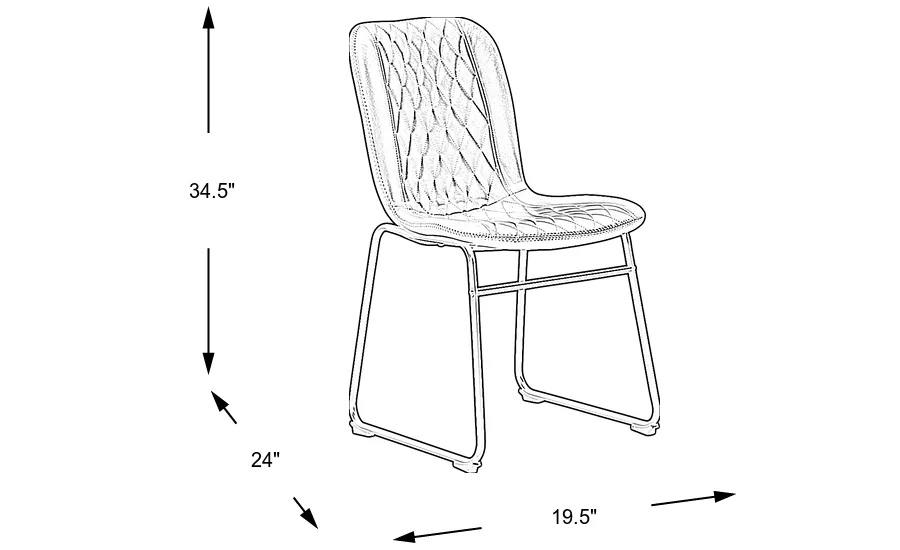 Dimension Image. Please refer to the Dimension Tab on this page for dimension details.