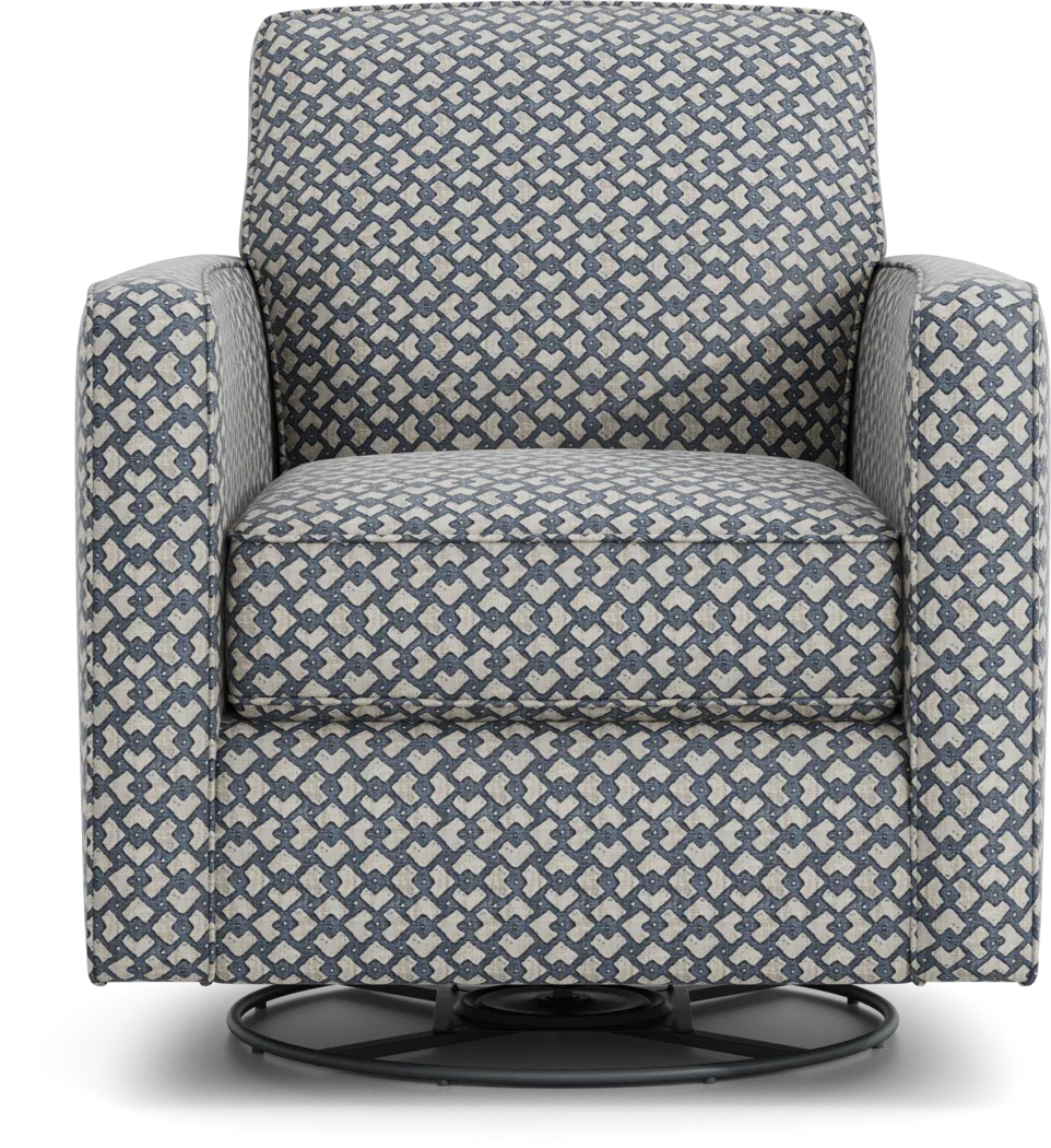 Remington Heights Blue Swivel Accent Chair - Thumbnail - Image 2