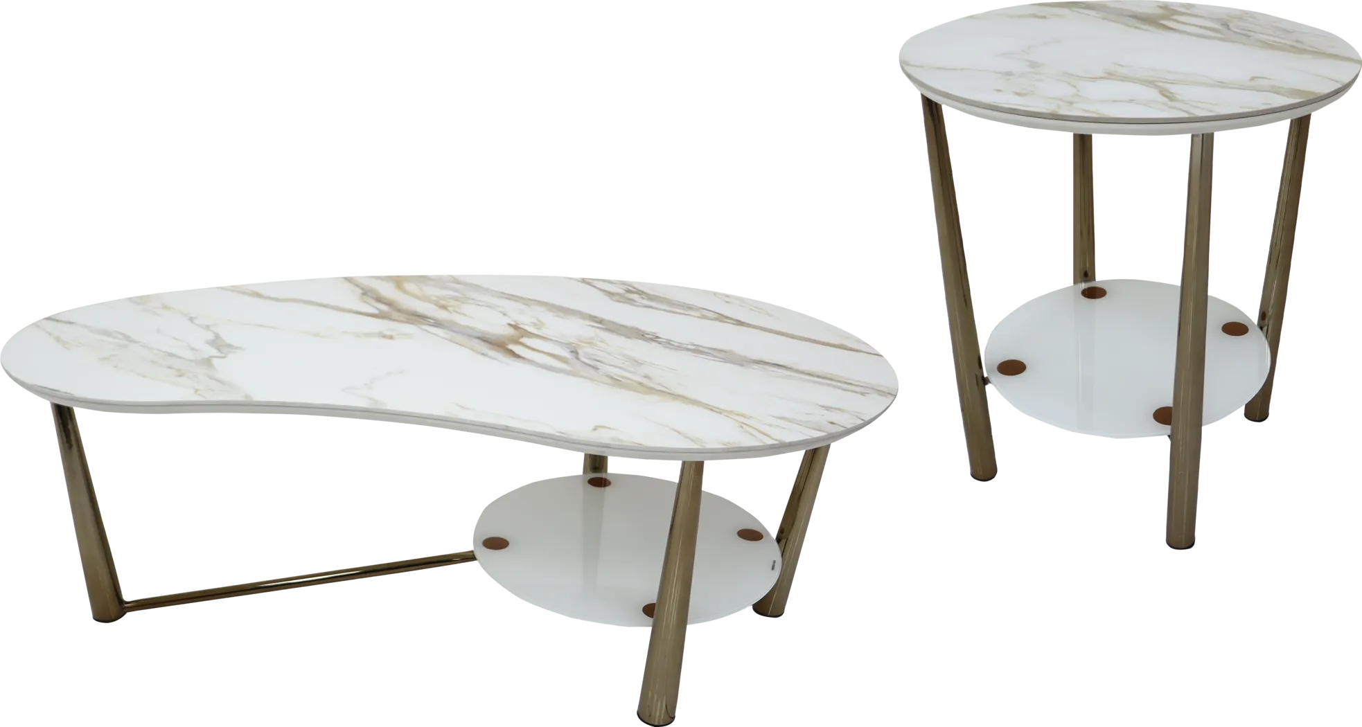 Renata Champagne 2 Pc Table Set - Thumbnail - Image 1