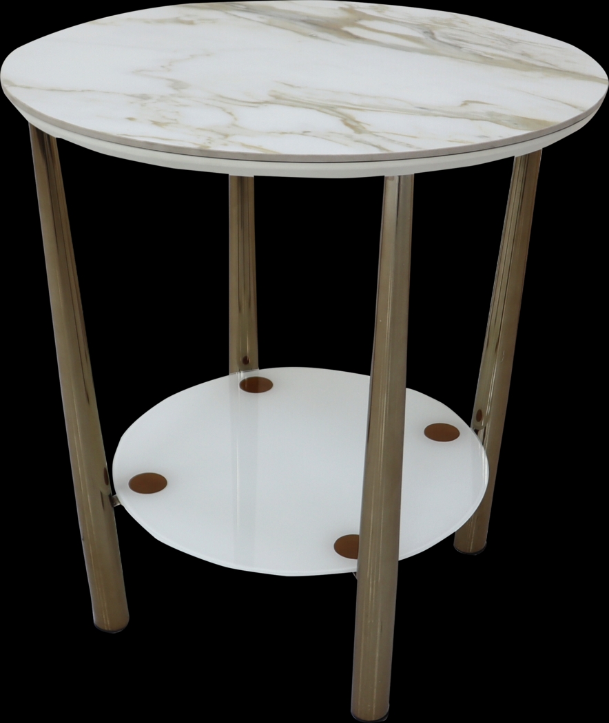 Renata Champagne End Table - Thumbnail - Image 1